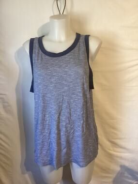3036 NWOT Stitchfix Pink Clover Womens Tank Top Gray w/Gray Trim Size XL